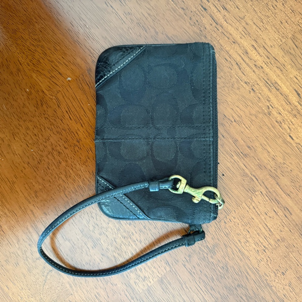 Coach Black Wristlet Clutch
